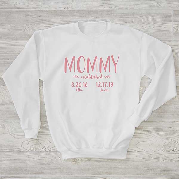 Mom Established Personalized Mom Sweatshirts - 26201