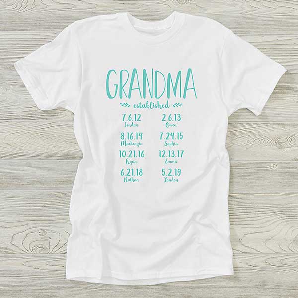 Personalized Grandma Shirt Mothers Day Gift Custom Grandma Gift Funny Grandma Shirt Grandma Heart Shirt Grandma Birthday Gift