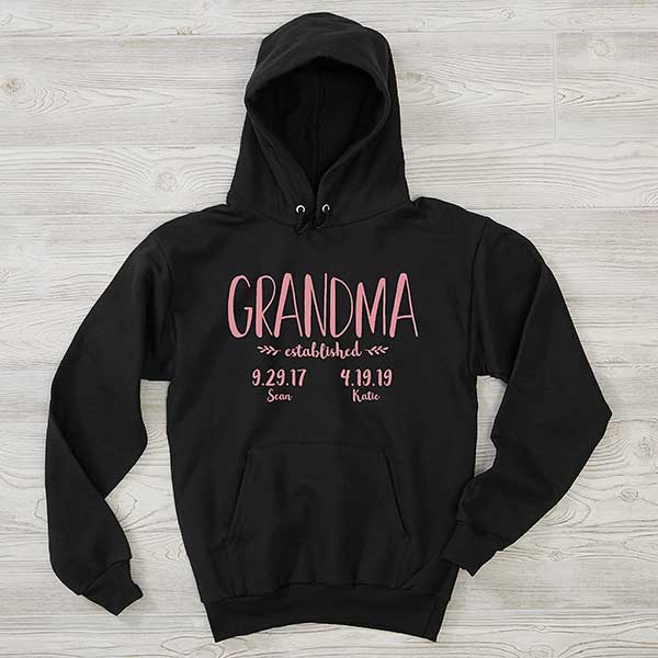 Grandma Established Personalized Grandma Sweatshirts - 26204