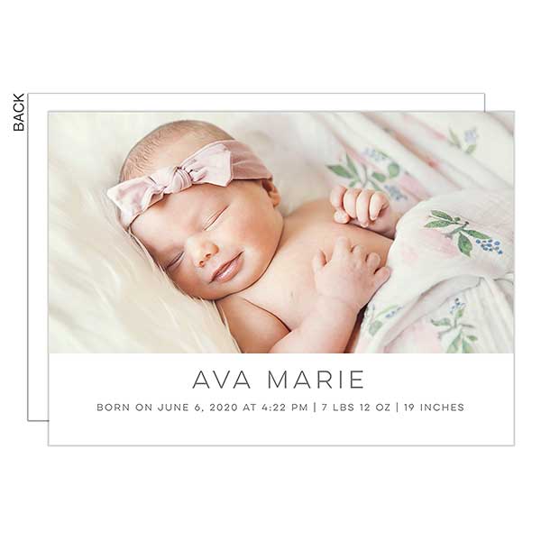 modern birth announcement