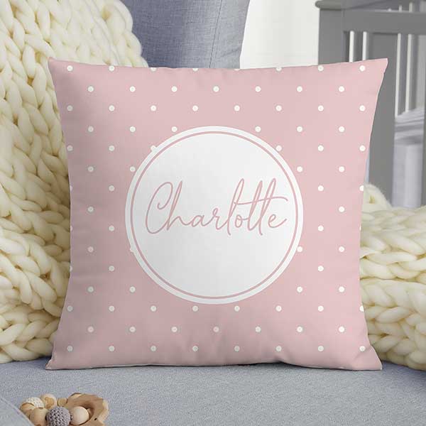 Simple & Sweet Personalized Baby Girl Throw Pillow - 26227