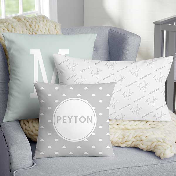 Simple & Sweet Personalized Baby Throw Pillows