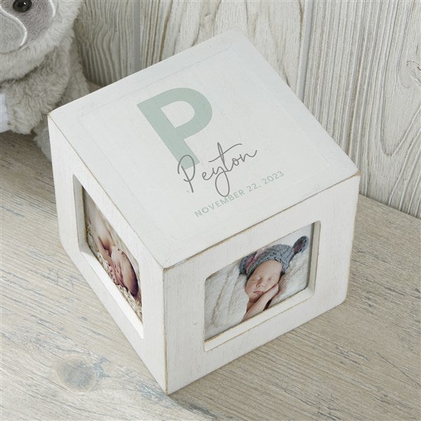 Simple & Sweet Personalized Baby Photo Cubes - 26235