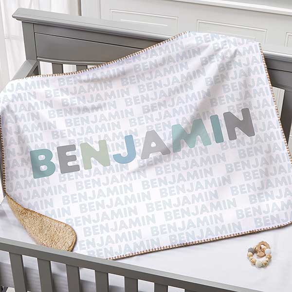 personalized sherpa baby blanket