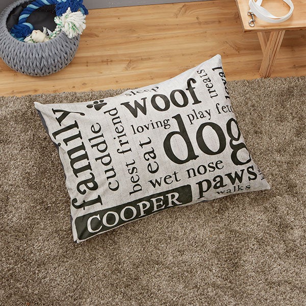 Happy Dog Personalized Dog Beds With Name - 26278