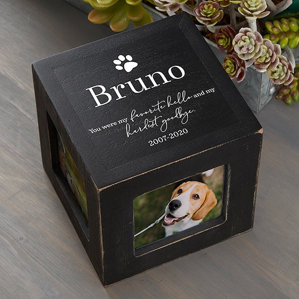 Pet Memorial Gifts Gifts for Pet Sympathy Paws On My Heart Personalized Photo Cube