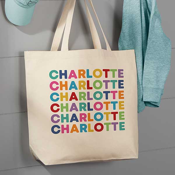 personalized canvas tote