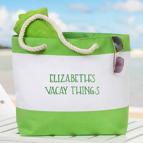 Write Your Own Custom Embroidered Beach Totes - 26301