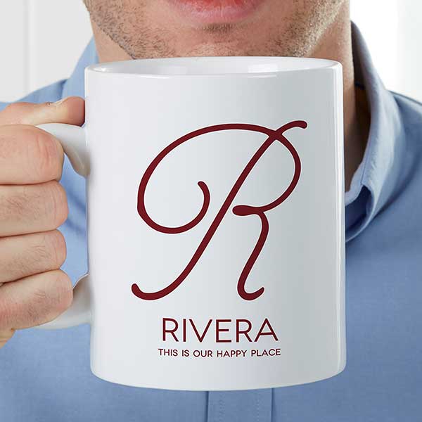 Initial Accent Personalized 30 oz Oversized Coffee Mug - 26353
