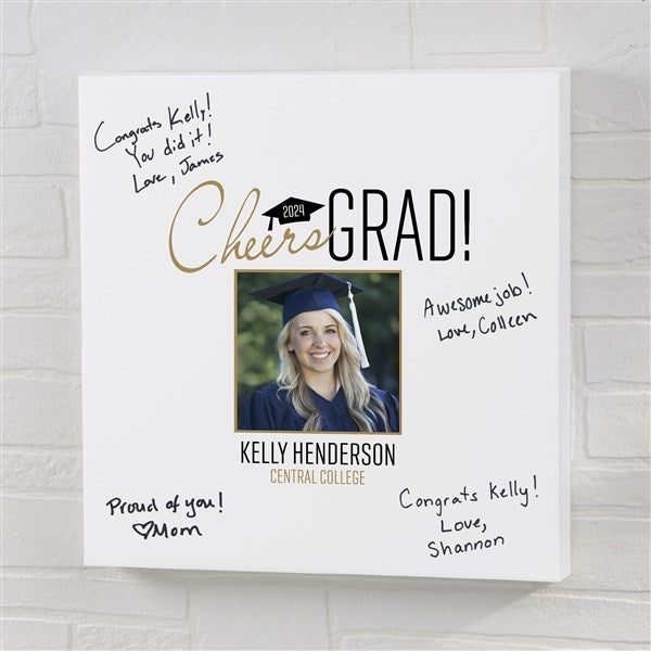 Personalized Graduation Signature Book Photo Canvas Print - 26361