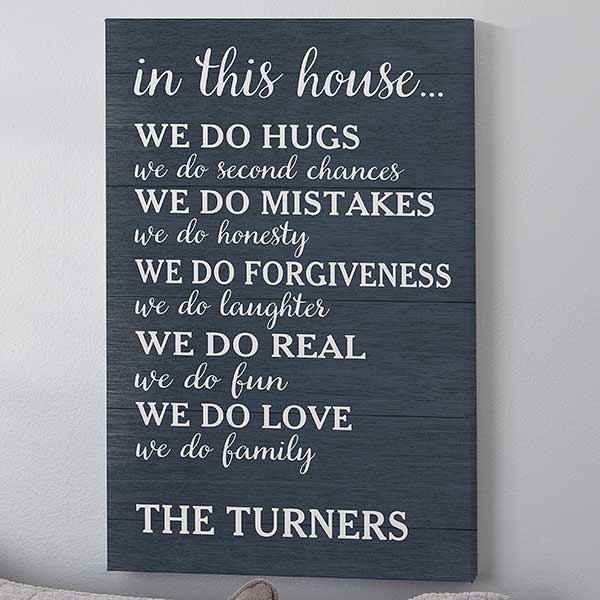 In This House We Do... Personalized Canvas Prints - 26362