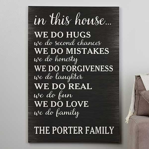 In This House We Do... Personalized Canvas Prints - 26362