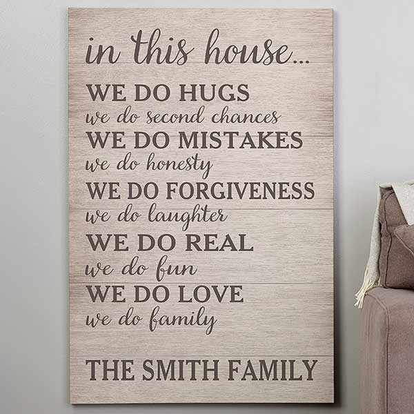 In This House We Do... Personalized Canvas Prints - 26362