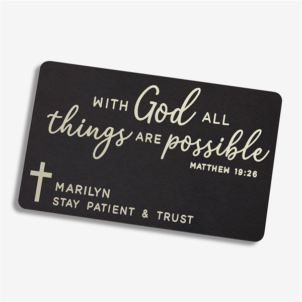 Inspiring Faith Personalized Metal Wallet Card - 26369