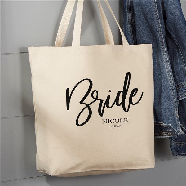 Classic Elegance Bridal Party Personalized 20x15 Tote Bag