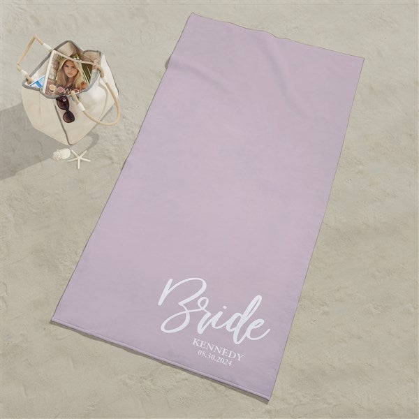 Classic Elegance Wedding Party Personalized Beach Towels - 26376