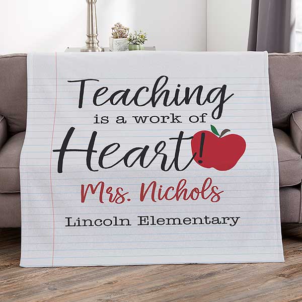 Inspiring Teacher Personalized Blankets - 26408