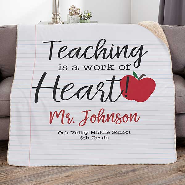 Inspiring Teacher Personalized Blankets - 26408