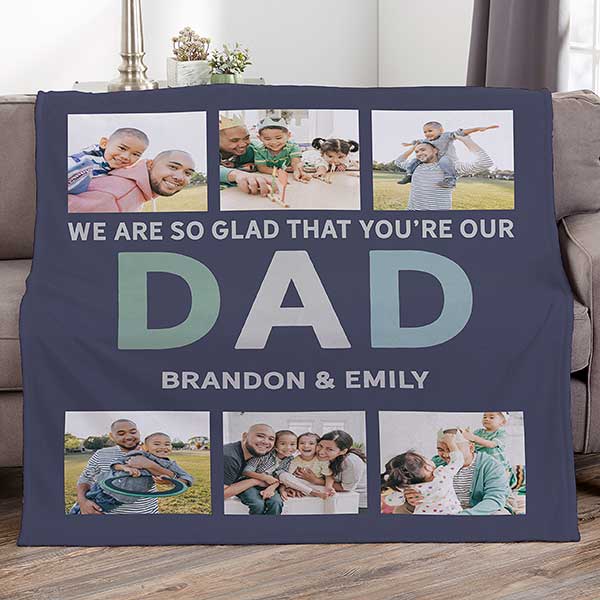 Glad You're Our Mom Personalized Photo Blankets