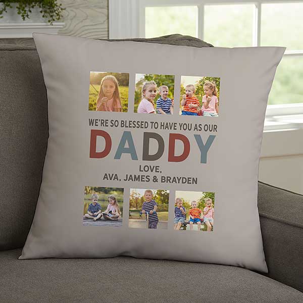 Glad You're Our Dad Personalized Throw Pillows - 26416