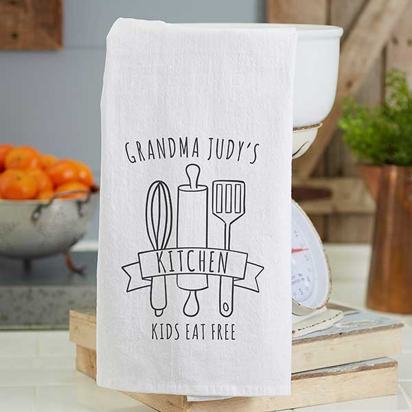 Grandma's Kitchen Personalized Flour Sack Towel