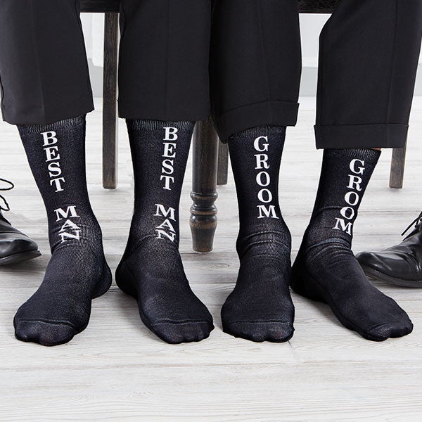 Socks For Groom Gift For Best Man Wedding Socks Personalised Groomsman 