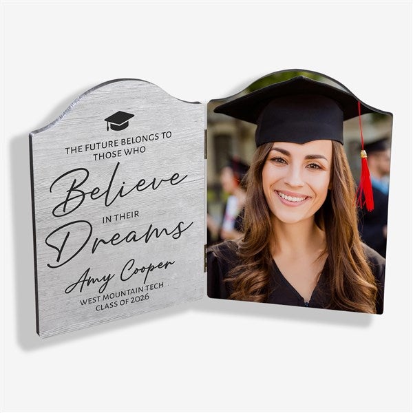 Believe In Their Dreams Personalized Graduation Photo Plaque - 26448