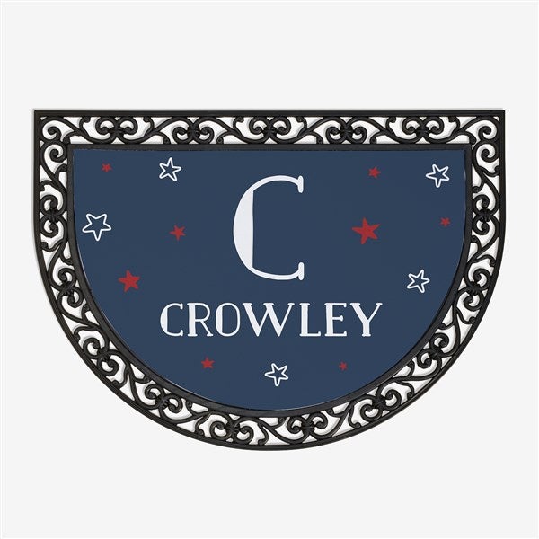 Stars & Stripes Personalized Half Round Doormat - 26458