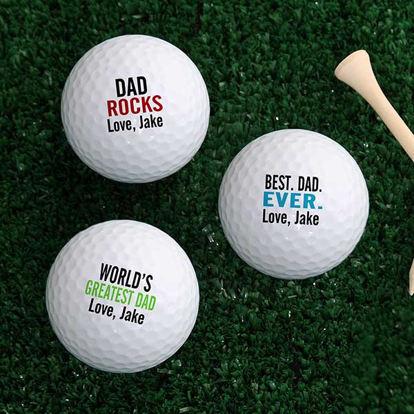 Best Dad By Par Custom Kids Names, Christmas Golf Gift For Dad, Dad Golf  Gift Sign - Best Personalized Gifts For Everyone