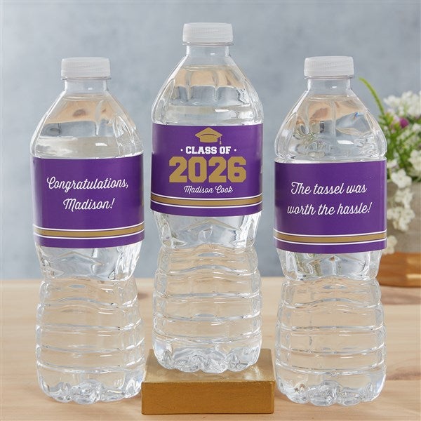 Class Of Personalized Graduation Water Bottle Labels - 26464