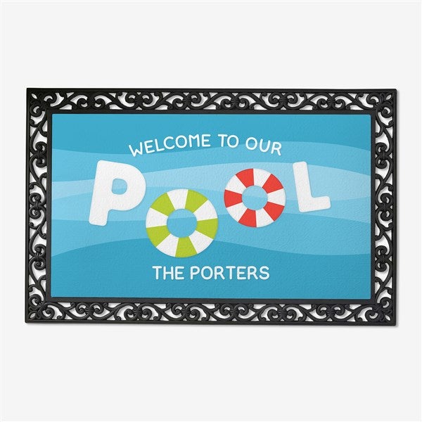 Welcome To Our Pool Personalized Doormats - 26468