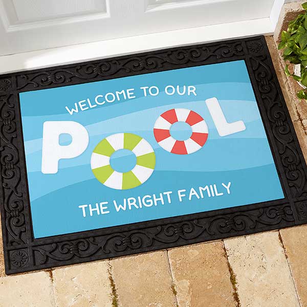 To Our Pool Personalized Doormats