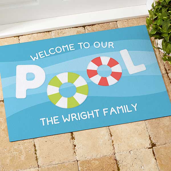 To Our Pool Personalized Doormats