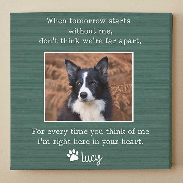 Personalized Pet Memorial Photo Canvas Prints - 26473