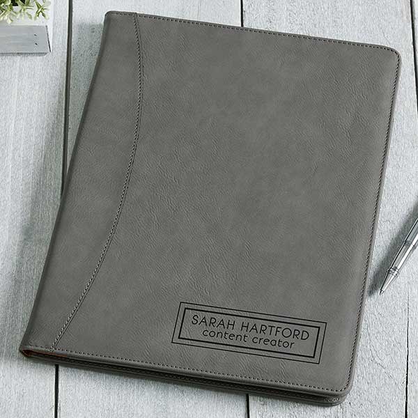 Block Name Personalized Full Pad Portfolios - 26481