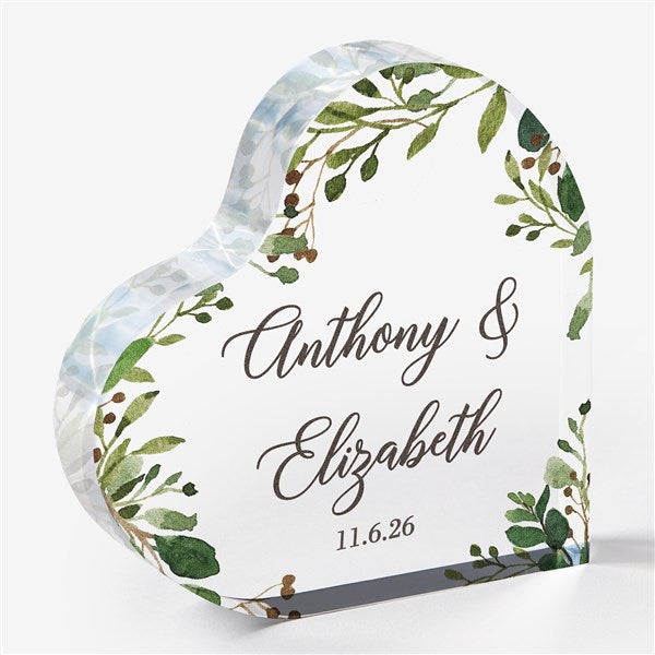 Laurels of Love Personalized Heart Wedding Keepsake - 26490