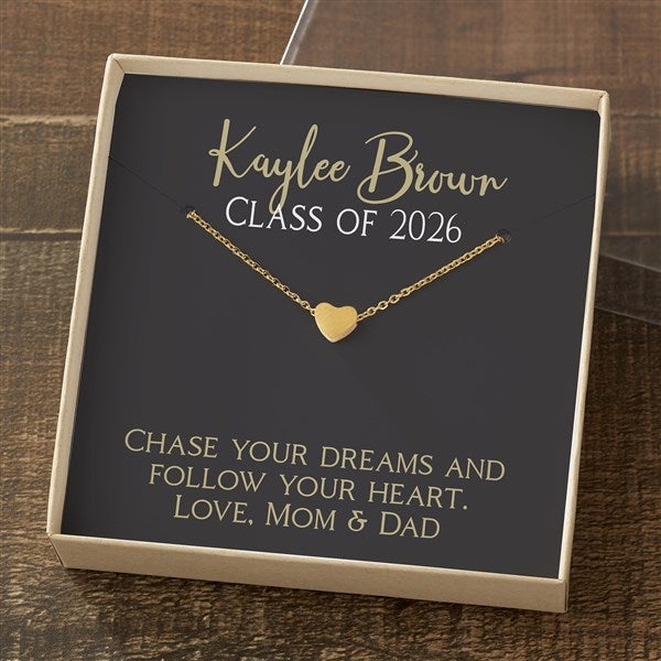 Graduation Necklace With Personalized Message Card - 26500