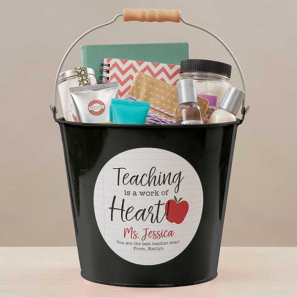 Inspiring Teacher Personalized Metal Buckets - 26504