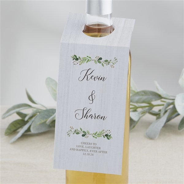 Laurels of Love Personalized Wine Tags for Wedding - 26506