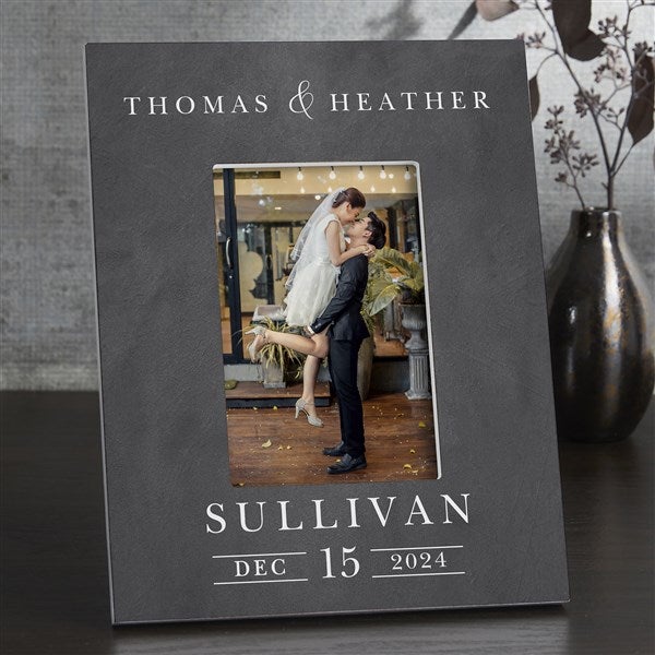 Moody Chic Personalized Wedding Picture Frame - 26508