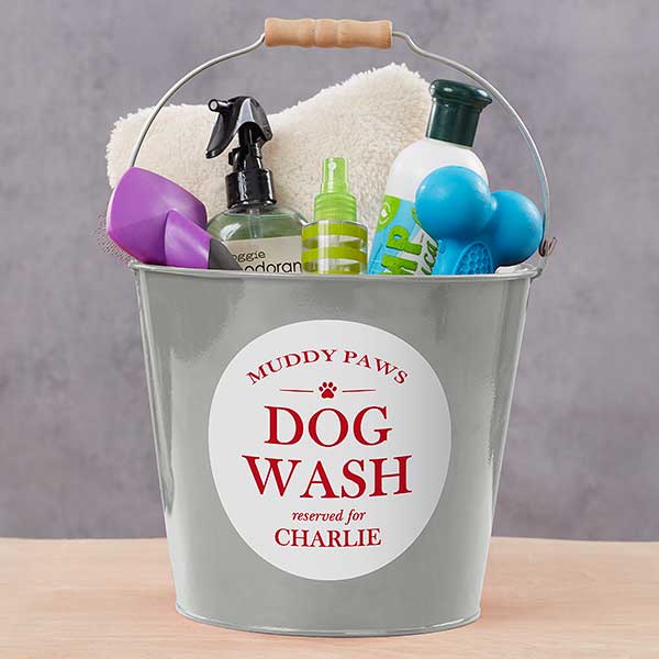 Pet Bucket Personalized Metal Buckets - 26519