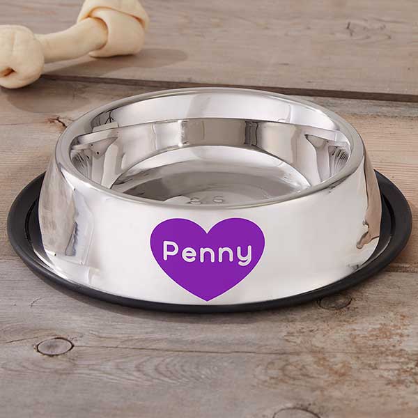 Icon Stainless Steel Personalized Dog Bowls - 26522