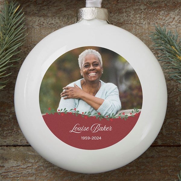 Photo Memorial Personalized Deluxe Memorial Ornament - 26542