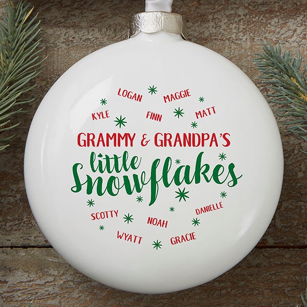 Grandkids are Like Snowflakes Each One Unique Christmas Ornament