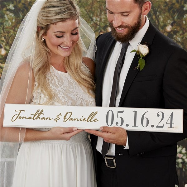 The Big Day Personalized Wooden Wedding Sign - 26545