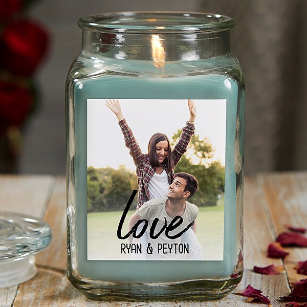 Love Photo Personalized Scented Glass Candle Jars - 26562