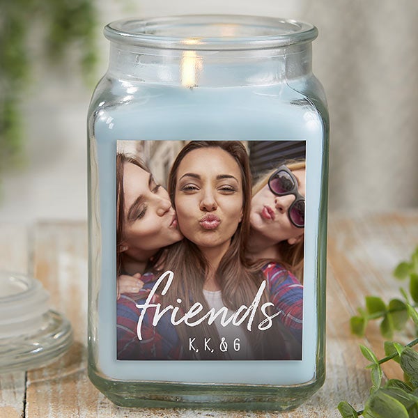 Friends Photo Personalized Scented Glass Candle Jars - 26563