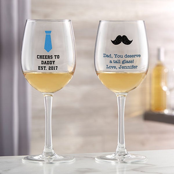 Personalized Wine Glasses For Him - Choose Your Icon - 26571