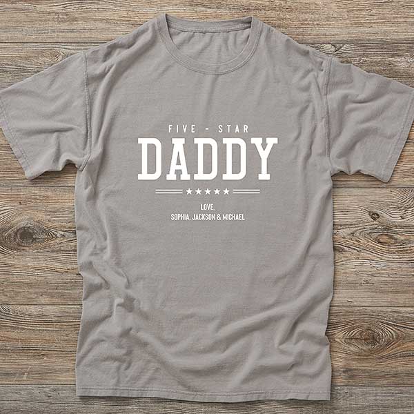 Five Star Dad Personalized Men's Shirts - 26598