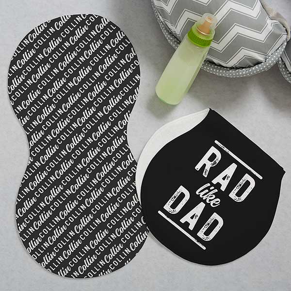 Rad Like Dad Personalized Burp Cloths - Set of 2 - 26607